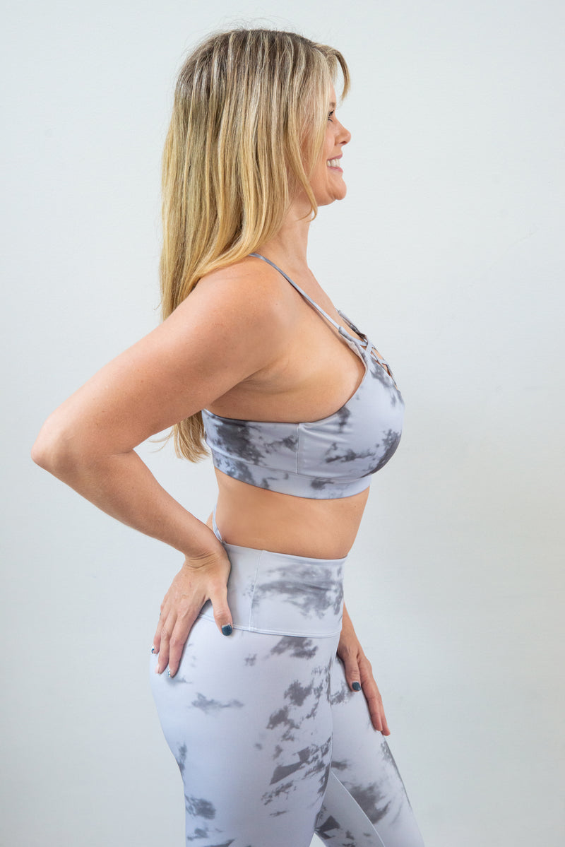 Energy Grey Tie Dye Sports Bra