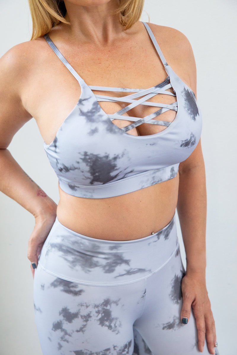 Energy Grey Tie Dye Sports Bra
