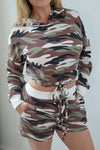 Jules Cropped Camo Hoodie